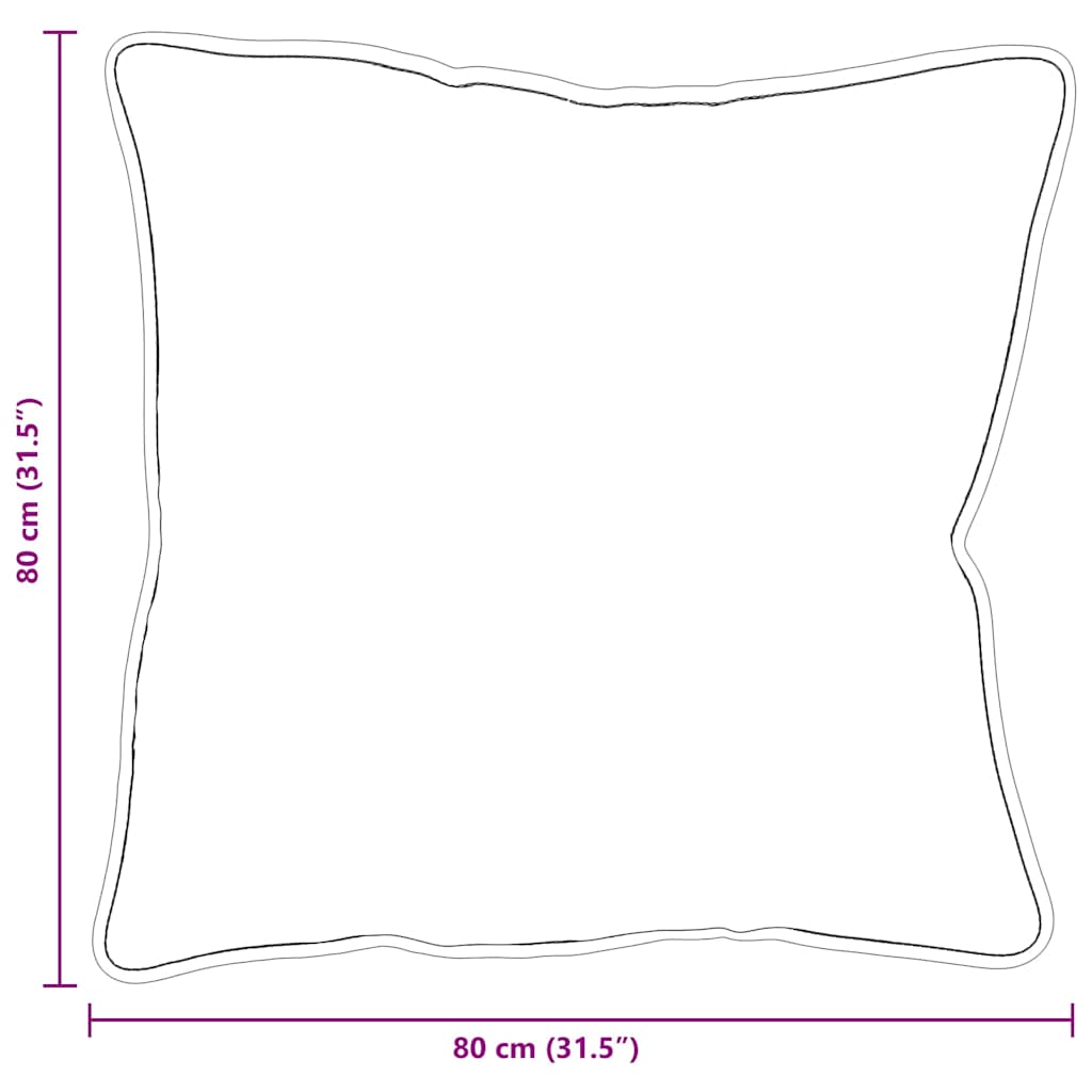 Hovedpude med pude 2 pcs Hvid 80 x 80 x 20 cm Polyester