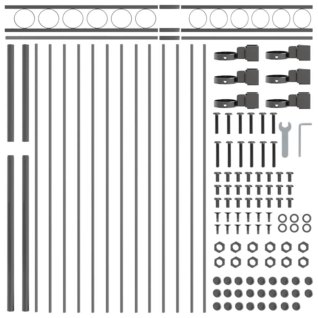Element til hegn ASSEN Grå 170 x 170 cm Stål