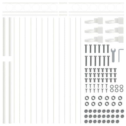 Element til hegn ASSEN Hvid 170 x 170 cm Stål