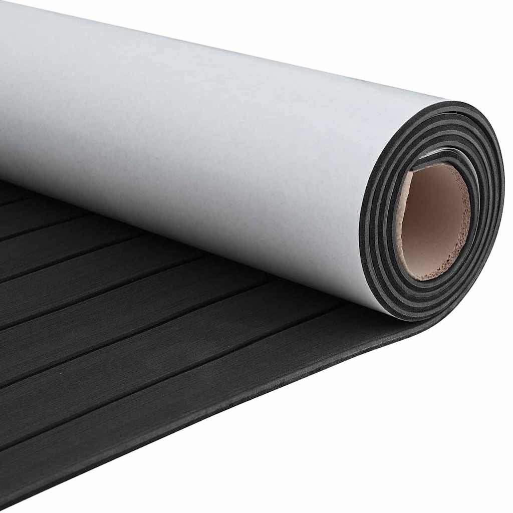 Bådmåtte Brun med sorte striber 240 x 90 x 0,5 cm EVA skum