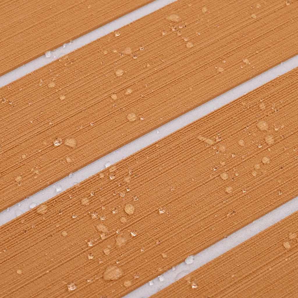 Bådmåtte Brun med sorte striber 240 x 90 x 0,5 cm EVA skum