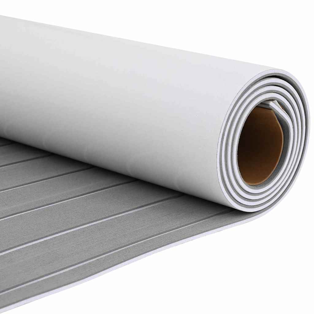 Bådmåtte Brun med sorte striber 240 x 90 x 0,5 cm EVA skum