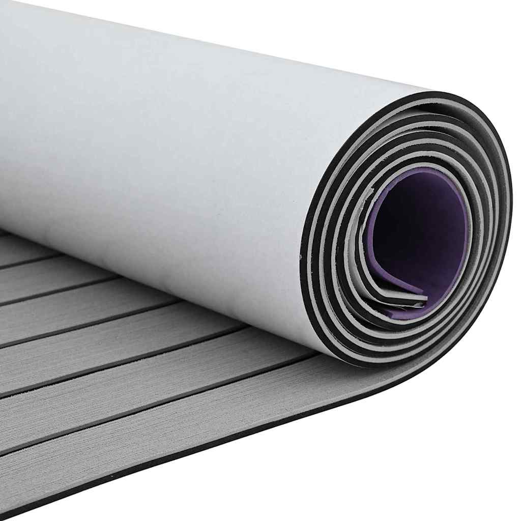 Bådmåtte Brun med sorte striber 240 x 90 x 0,5 cm EVA skum