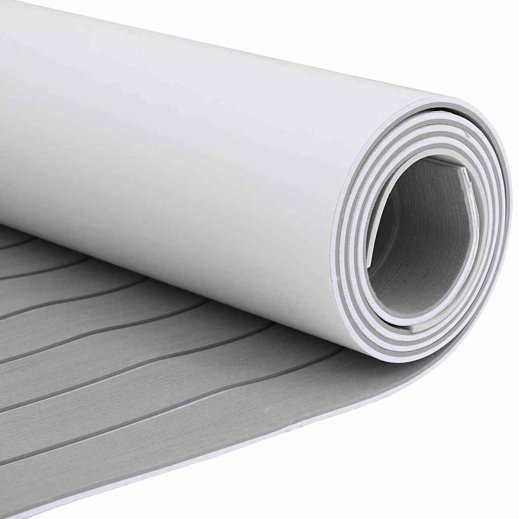 Bådmåtte Brun med sorte striber 240 x 90 x 0,5 cm EVA skum