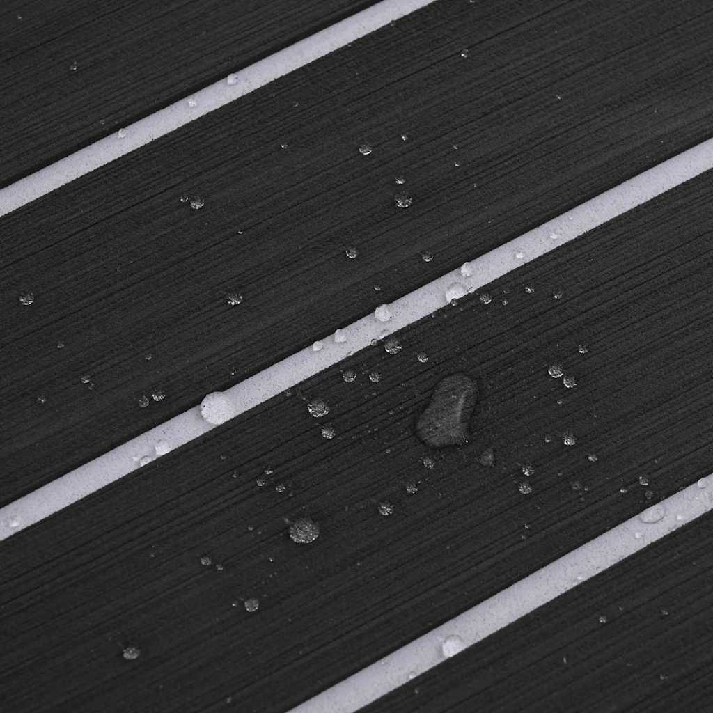 Bådmåtte Brun med sorte striber 240 x 90 x 0,5 cm EVA skum