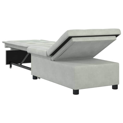 Sovesofa Lysegrå 194 x 67 x 82 cm Fløjl