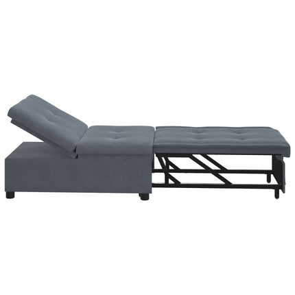 Sovesofa Mørkegrå 194 x 67 x 82 cm Fløjl
