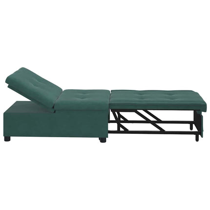 Sovesofa Mørkegrøn 194 x 67 x 82 cm Fløjl