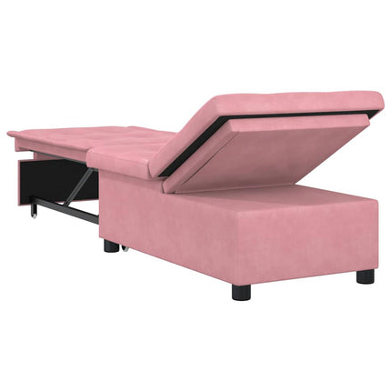 Sovesofa Lyserød 194 x 67 x 82 cm Fløjl