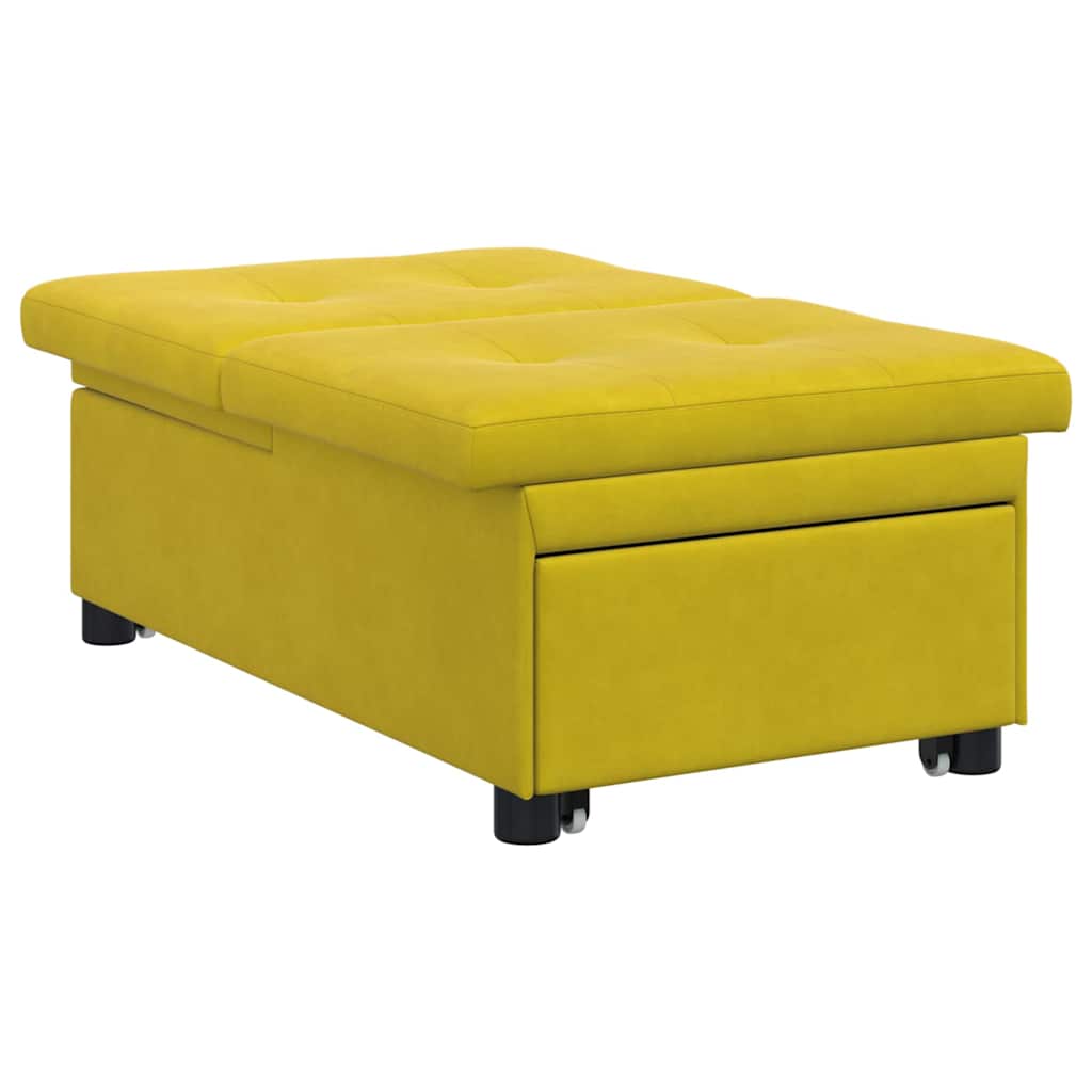 Sovesofa Gul 67 x 194 x 38 cm Fløjl