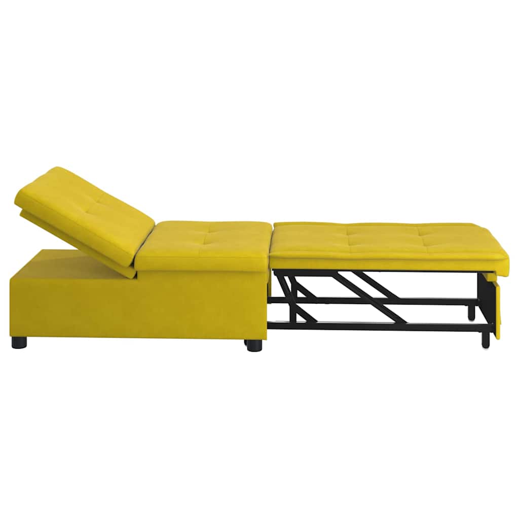 Sovesofa Gul 67 x 194 x 38 cm Fløjl