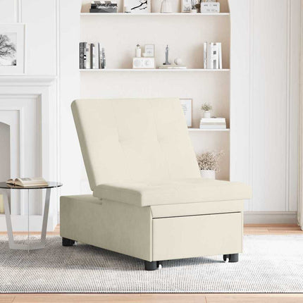 Sovesofa Creme 194 x 67 x 82 cm Fløjl