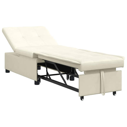 Sovesofa Creme 194 x 67 x 82 cm Fløjl