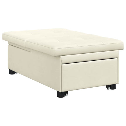 Sovesofa Creme 194 x 67 x 82 cm Fløjl