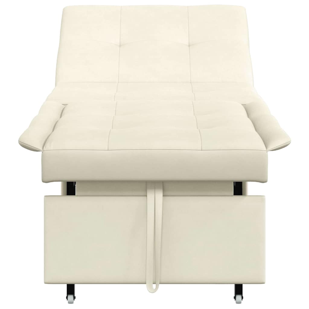 Sovesofa Creme 67 x 194 x 38 cm Fløjl