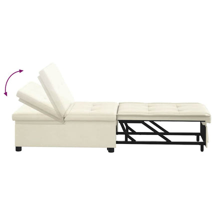 Sovesofa Creme 194 x 67 x 82 cm Fløjl