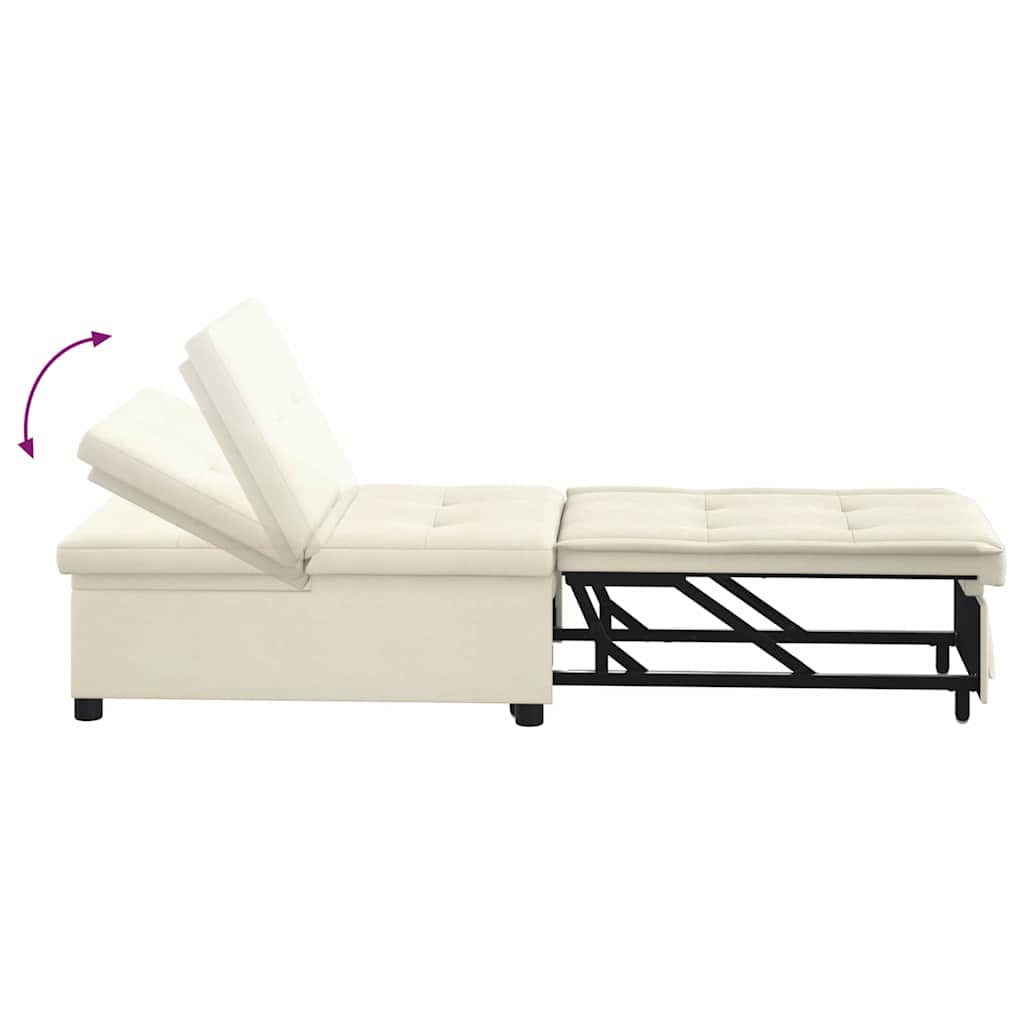 Sovesofa Creme 67 x 194 x 38 cm Fløjl