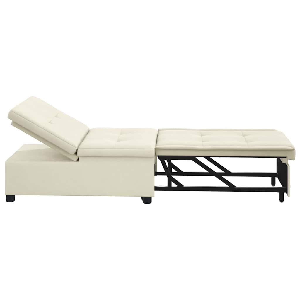 Sovesofa Creme 67 x 194 x 38 cm Fløjl