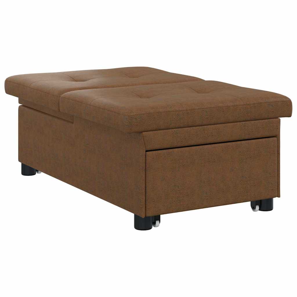 Sovesofa Brun 67 x 194 x 38 cm Faux suede læder