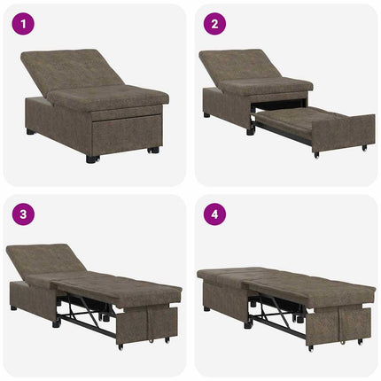 Sovesofa Mørkegrå 194 x 67 x 82 cm Huahua Stof