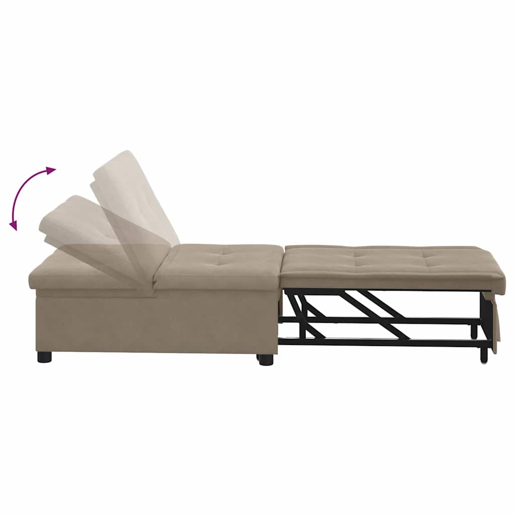 Sovesofa med pude Gråbrun 67 x 194 x 82 cm Krydsfinér