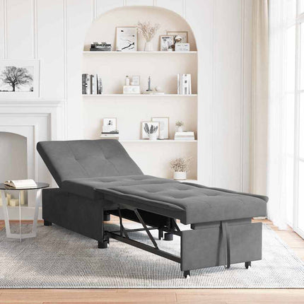 Udtrækssofa Mørkegrå 194 x 67 x 82 cm Microfiber