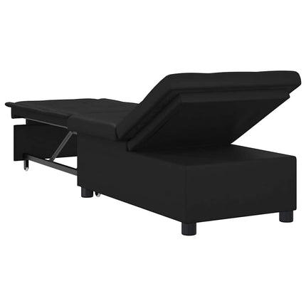 Udtrækssofa Sort 194 x 67 x 82 cm Microfiber