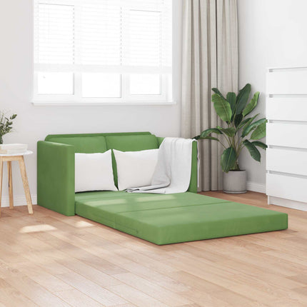 Sovesofa Lys grøn 204 x 122 x 60 cm Fløjl