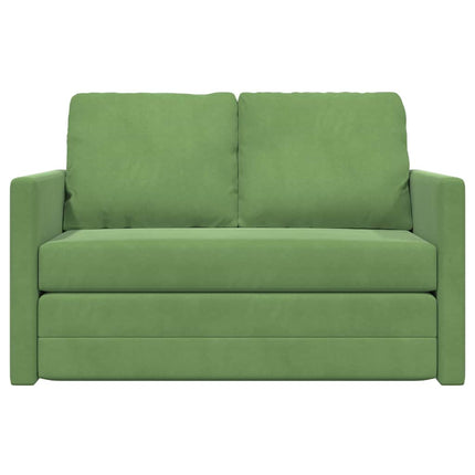 Sovesofa Lys grøn 204 x 122 x 60 cm Fløjl