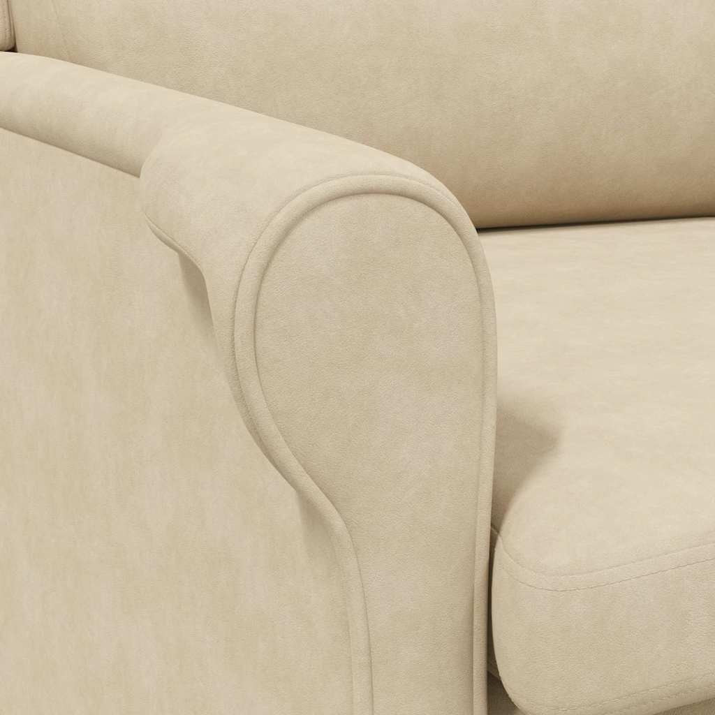 lænestol Creme 76 x 94 x 102 cm Mikrofiber