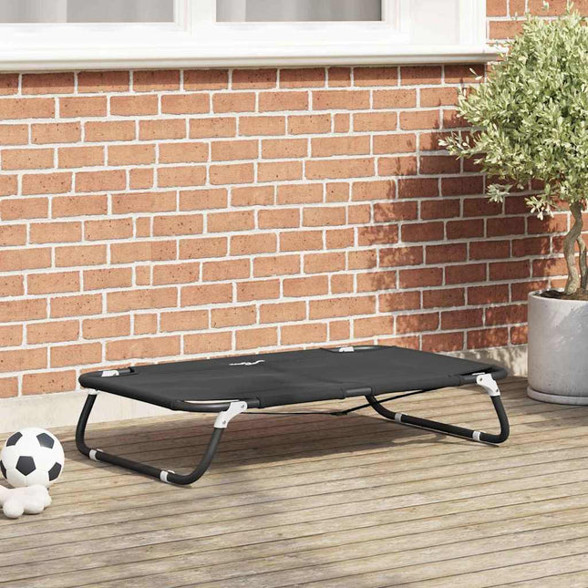 Hundeseng 90 x 55 x 18 cm Stål Sort