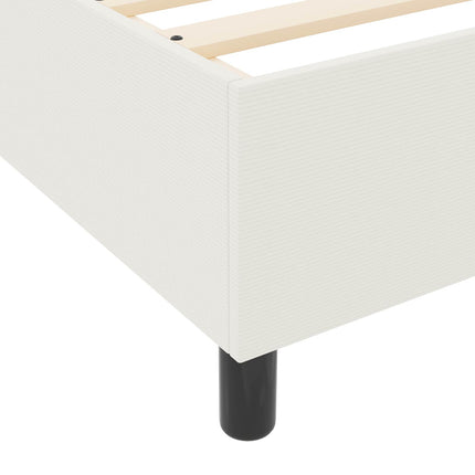 Platform sengestel Creme 90 x 200 cm Velourstof