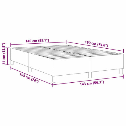Platform sengestel Creme 140 x 190 cm Velourstof
