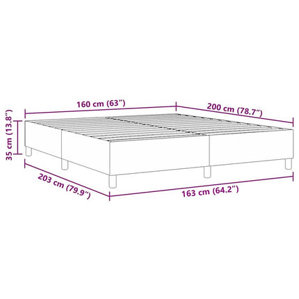 Platform sengestel Creme 160 x 200 cm Velourstof