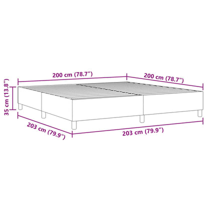 Platform sengestel Blå 200 x 200 cm Velourstof