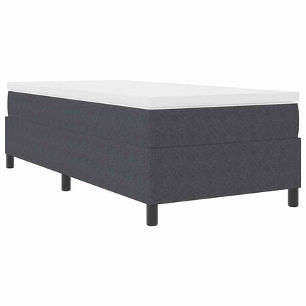 Box spring seng Mørkegrå og Hvid 80 x 200 cm Velourstof