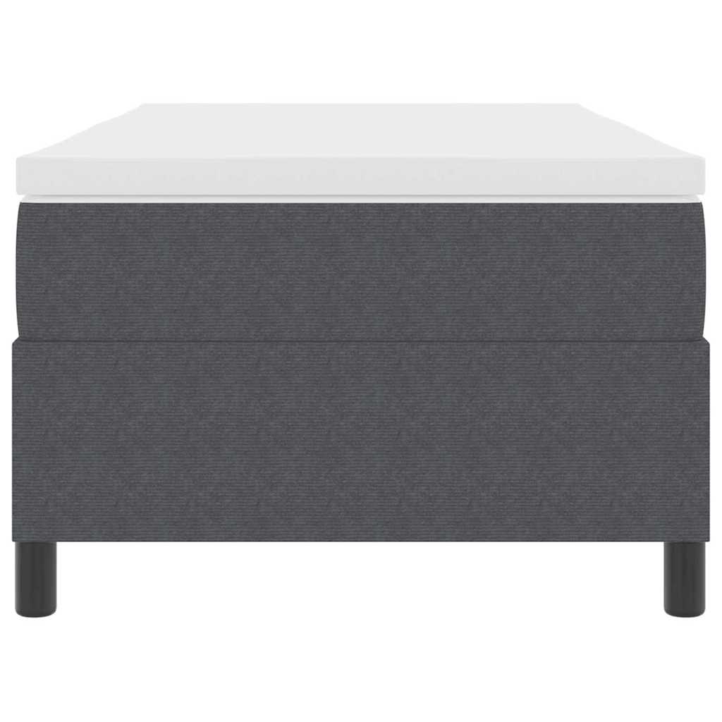 Box spring seng Mørkegrå og Hvid 80 x 200 cm Velourstof