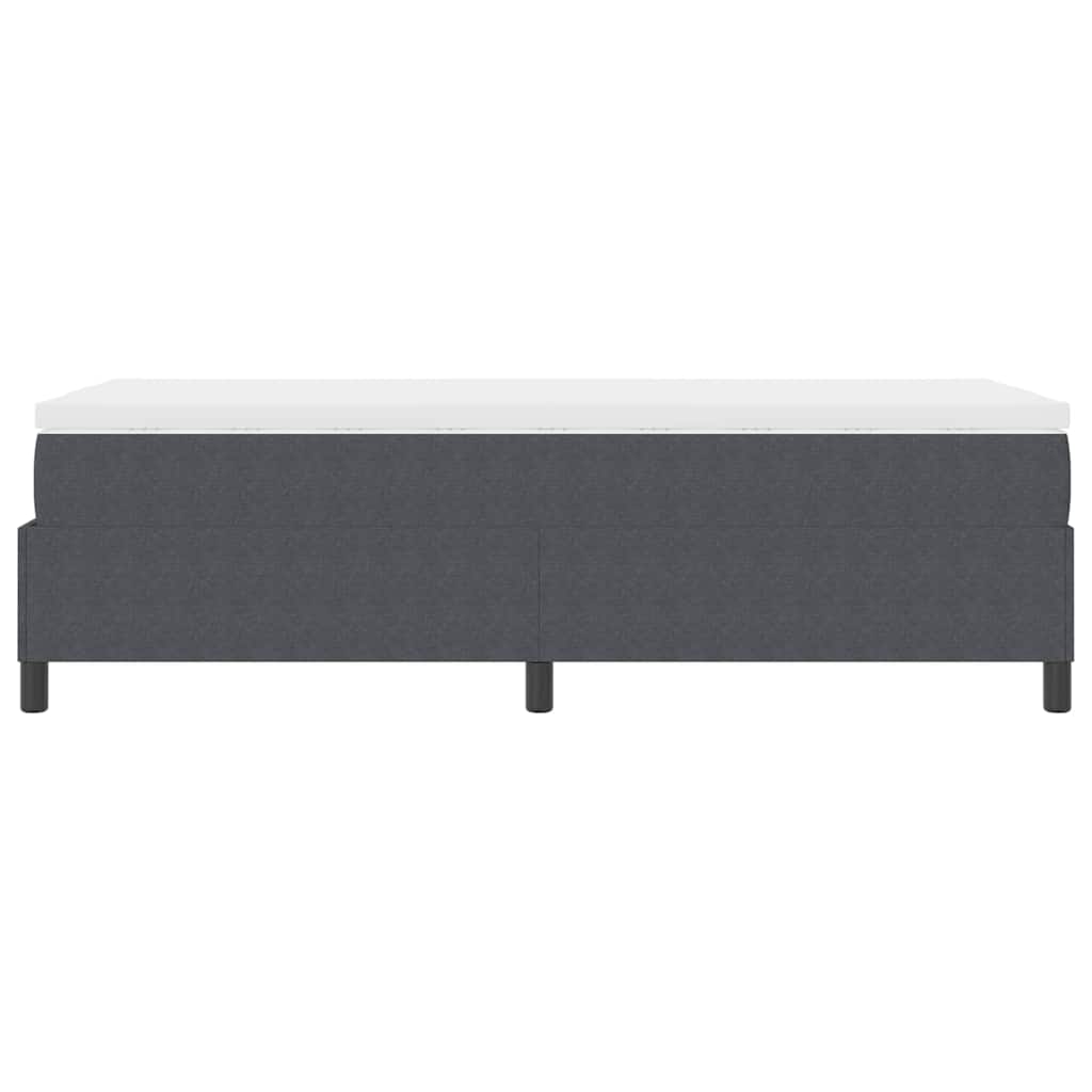 Box spring seng Mørkegrå og Hvid 80 x 200 cm Velourstof