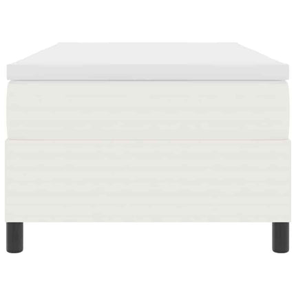 Box spring seng Creme og hvid 80 x 200 cm Velourstof