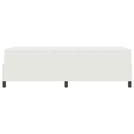 Box spring seng Creme og hvid 80 x 200 cm Velourstof