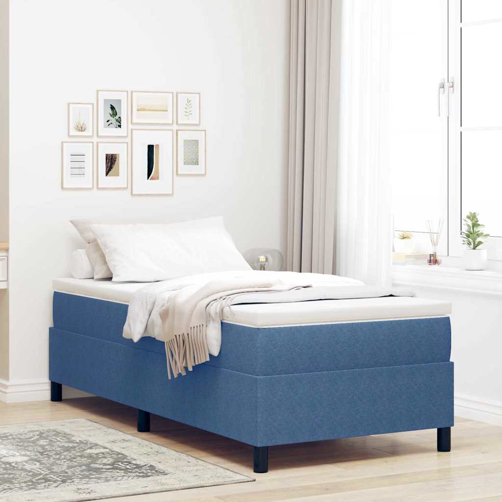 Box spring seng Bl og Hvid 80 x 200 cm Velourstof