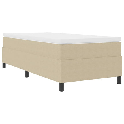 Box spring seng Lys Grå og Hvid 80 x 200 cm Velourstof