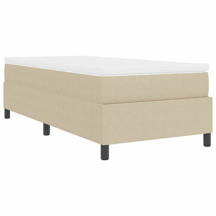 Box spring seng Lys Grå og Hvid 80 x 200 cm Velourstof