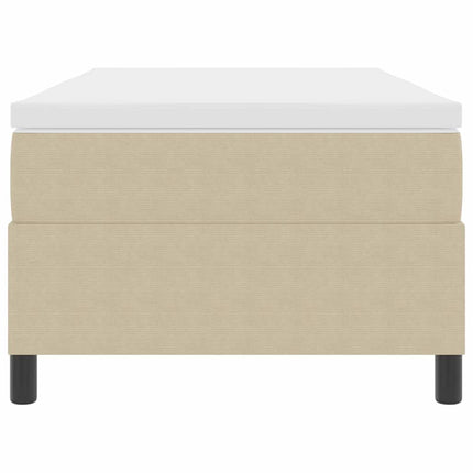 Box spring seng Lys Grå og Hvid 80 x 200 cm Velourstof