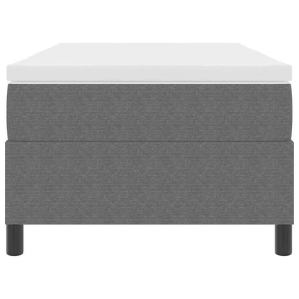 Box spring seng Lys Grå og Hvid 90 x 190 cm Velourstof