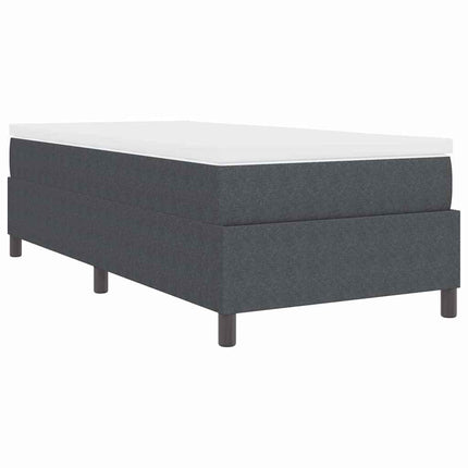 Box spring seng Mørkegrå og Hvid 90 x 190 cm Velourstof