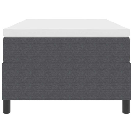 Box spring seng Mørkegrå og Hvid 90 x 190 cm Velourstof