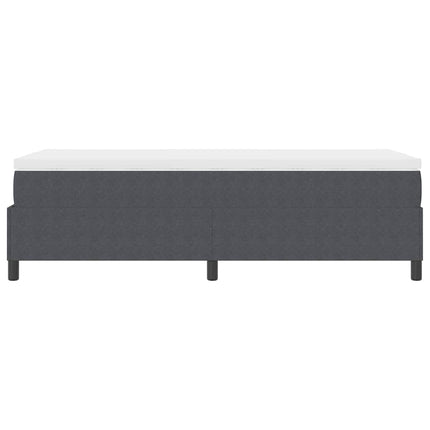 Box spring seng Mørkegrå og Hvid 90 x 190 cm Velourstof
