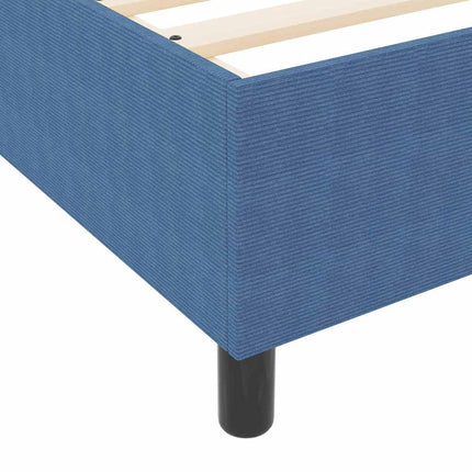 Box spring seng Blå og Hvid 90 x 190 cm Velourstof