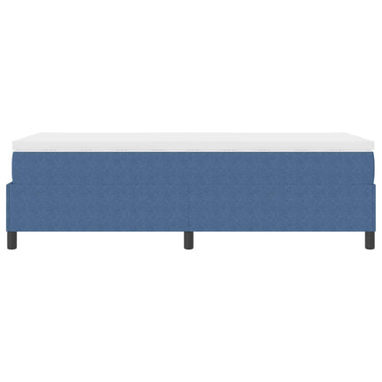 Box spring seng Blå og Hvid 90 x 190 cm Velourstof